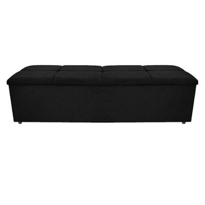 Calçadeira Munique 195cm King Size Suede Preto Adj Decor