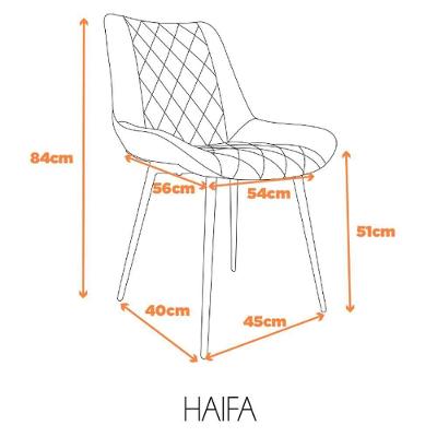 Kit 4 Cadeiras Haifa Lívia Fratini Revestido Em Poliuretano (pu) Caramelo Base Em Aço Preto