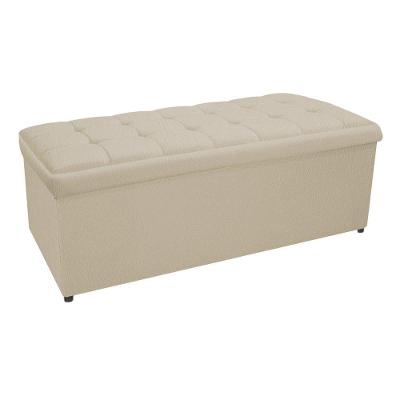 Calçadeira Copenhague 160cm Queen Size Suede Bege Adj Decor
