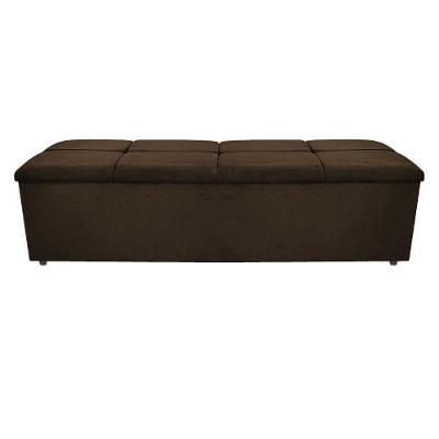 Calçadeira Munique 195 Cm King Size Suede Marrom