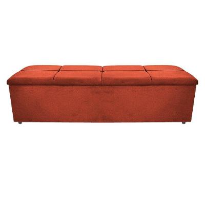 Calçadeira Munique 160cm Queen Size Suede Terracota