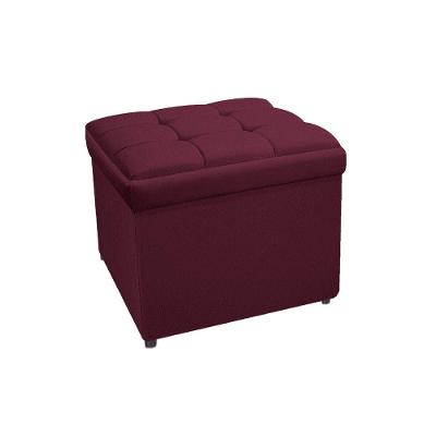 Calçadeira Copenhague 90cm Solteiro Suede Bordô Adj Decor