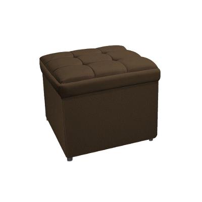 Calçadeira Copenhague 90cm Solteiro Suede Marrom Adj Decor