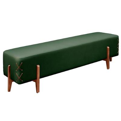 Recamier Eros Luxo Base Em Madeira Maciça Castellar Móbile Verde