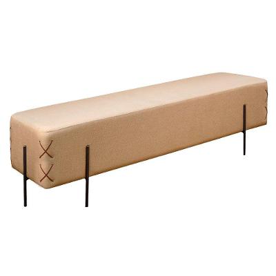Recamier Eros Luxo Base Preto Castellar Móbile Bege