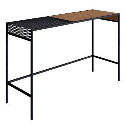 Aparador Para Sala De Estar 120cm Pés Metálicos preto