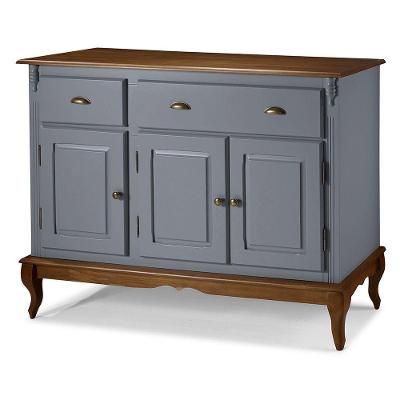 Balcão Buffet De Madeira 3 Portas E 2 Gavetas Hannover - M560803 Garapa - Verniz
