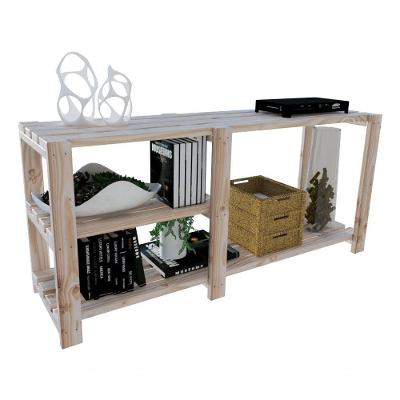 Conjunto Armário Suporta 15Kg Organizador Design Original Envio Imediato E Aparador Reforçado 3 Nich