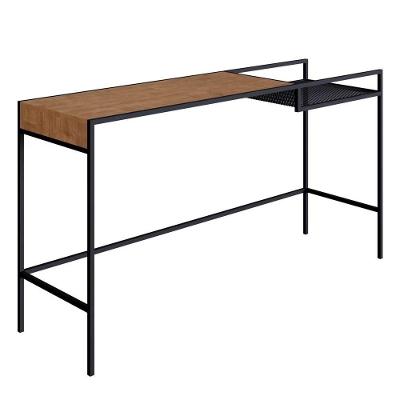 Aparador Para Sala De Estar 140cm Pés Metálicos Dinâmico Vermont/preto - Artesano
