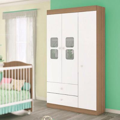 Guarda Roupa Infantil Xodó 3 Portas Branco/almendra