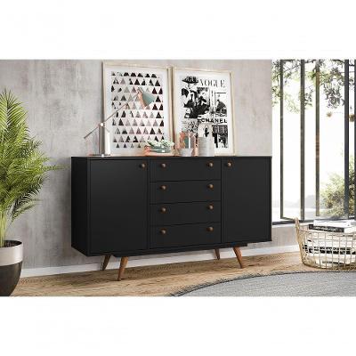 Buffet Retro California Preto Ac - Cor: Preto