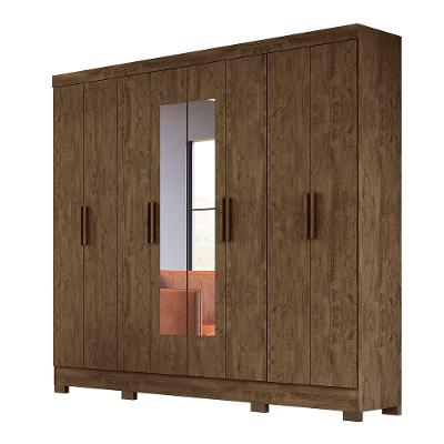 Guarda Roupa 8 Portas Com Espelho Diplomata Castanho 911331