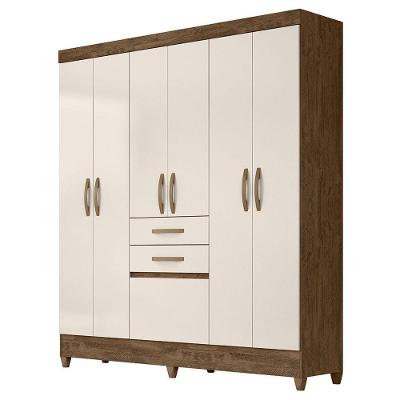 Guarda Roupa 7 Portas New Mafra Castanho Baunilha 897391
