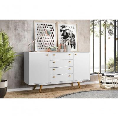 Buffet Retro California Branco Ac - Cor: Cinza