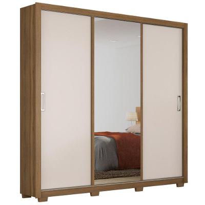Guarda Roupa 3 Portas 2 Gaveta Amendola/off White