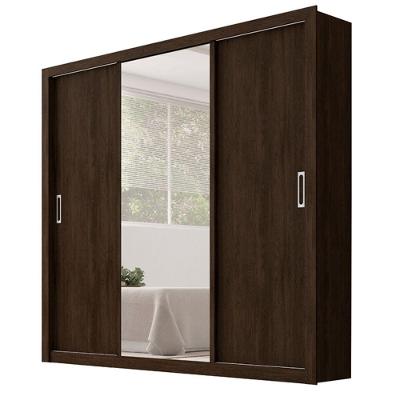 Guarda Roupa 3 Portas Deslizantes C/EspelhoResidence ébano