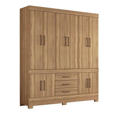 Guarda Roupa Casal 10 Portas Com Pés Amêndola Touch