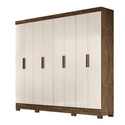 Guarda Roupa 8 Portas Diplomata Castanho Baunilha 911391