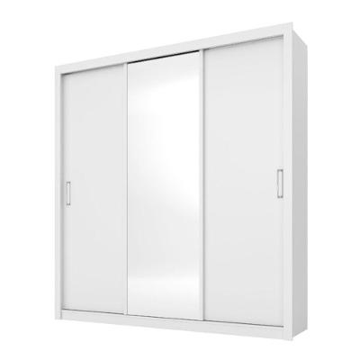 Guarda Roupa 3 Portas Deslizantes C/EspelhoResidence Branco
