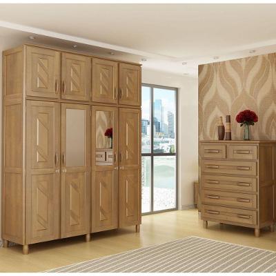 Conj De Quarto Guarda-roupa 8 Portas C/ Cômoda Imbuia