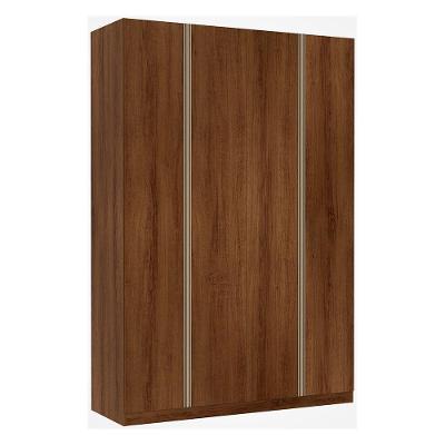 Guarda Roupa 4 Portas 3 Gavetas 159cm Nogueira