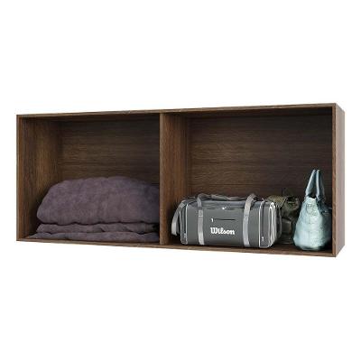 Guarda Roupa Sapateira Modulado 50cm 1 Porta Alpes Luciane Móveis Branco Pf Com Cinammon Pf