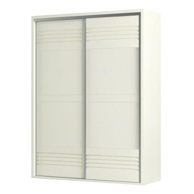 Guarda Roupa Solteiro 179Cm 2 Portas De Correr 100% Mdf Tw601 Off White