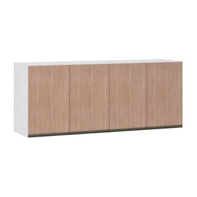 Maleiro Ponte Aérea 4 Portas 165cm Branco C/Cumaru