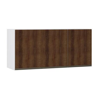 Maleiro Ponte Aérea 3 Portas 145cm Branco C/Nogueira