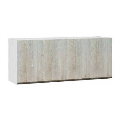 Maleiro Ponte Aérea 4 Portas 165cm Branco C/Legno Crema