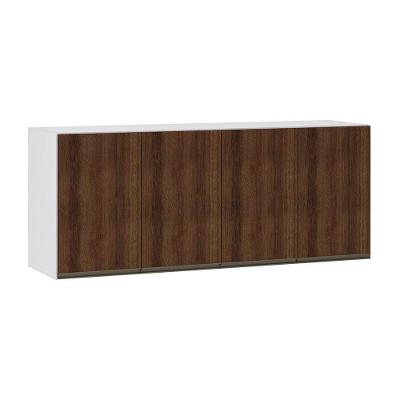 Maleiro Ponte Aérea 4 Portas 165cm Branco C/Nogueira