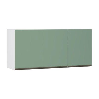 Maleiro Ponte Aérea 3 Portas 145cm Branco C/Verde