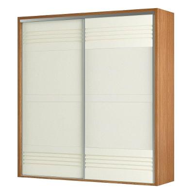 Guarda Roupa Casal 223Cm 2 Portas De Correr 100% Mdf Tw602 Freijó-Off White