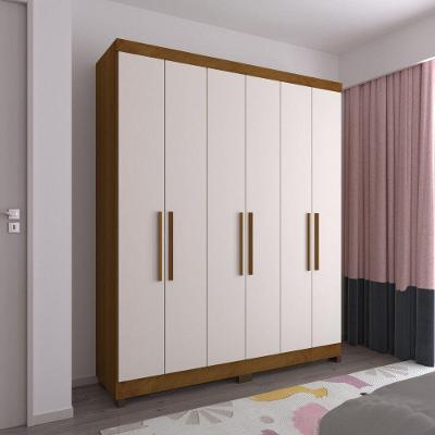 Guarda Roupa Casal 6 Portas C/Pés Gênova Freijó C/Areia