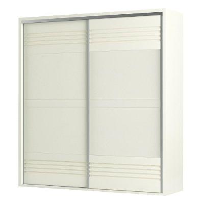 Guarda Roupa Casal 223Cm 2 Portas De Correr 100% Mdf Tw602 Off White