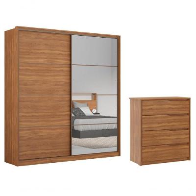Conjunto Guarda Roupa Belga Com Espelho E Comoda Atria Amend
