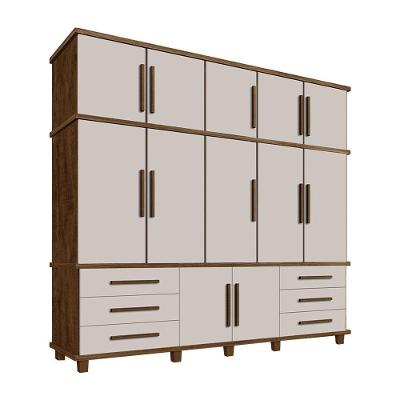 Guarda Roupa 12 Portas 6 Gavetas Sapateira Malbec off White