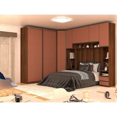 Guarda Roupa Canto 8 Portas 7 Gavetas Dourado Com Gaia