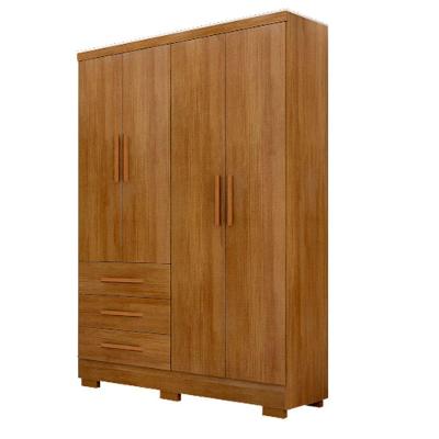 Guarda Roupa Agata 4 Portas 3 Gavetas Com 6 Pés Cumaru