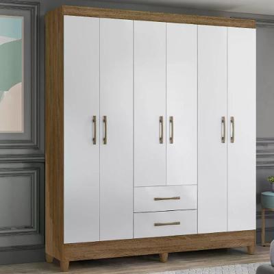 Guarda Roupa Casal 6 Portas E 2 Gavetas PanamáBranco