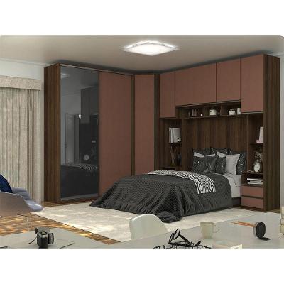 Guarda Roupa Canto Com Vidro Reflecta Dourado Com Gaia