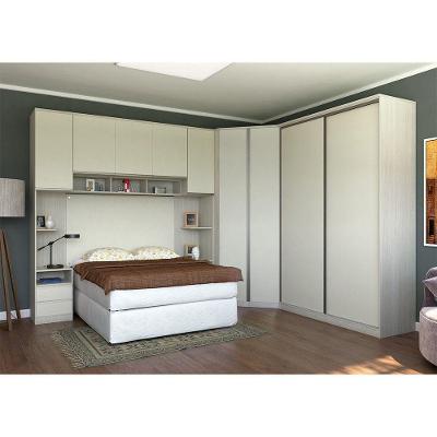 Guarda Roupa Canto 9 Portas E 10 Gavetas Crema Com Kashmir