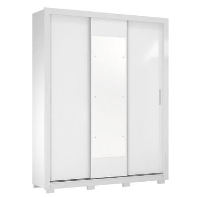 Guarda Roupa Casal 3 Portas Vero C/ Pés E Espelho 32270pe Branco