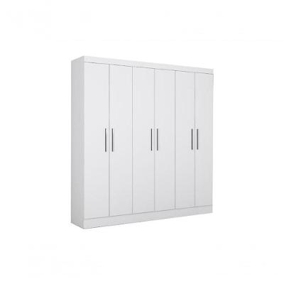 Guarda Roupa 6 Portas 2 Gavetas Branco - Aramóveis