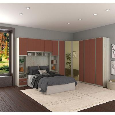 Guarda Roupa Canto Com Vidro Reflecta Crema Com Gaia Prime