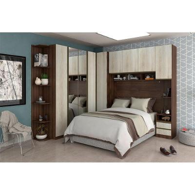 Guarda Roupa 9 Portas Nogueira Dourado Legno Crema