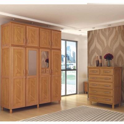 Conj De Quarto Guarda-roupa 8 Portas C/ Cômoda Mel