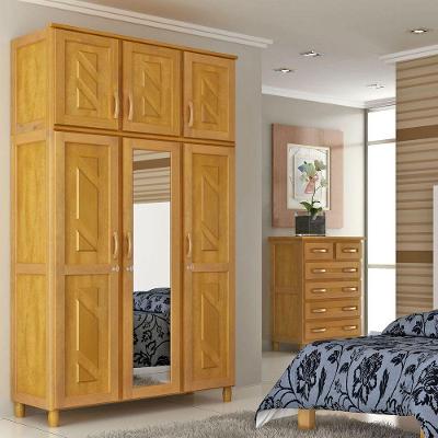 Conj De Quarto Guarda-roupa 6 Portas Cômoda Mel
