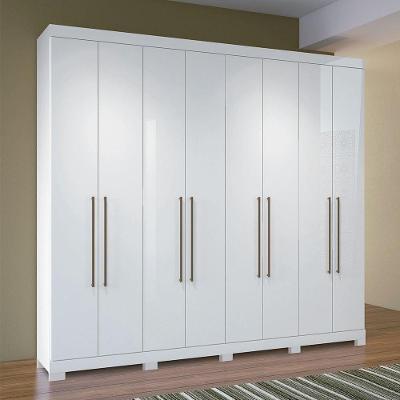 Guarda Roupa Casal 8 p Havana Santos Andirá Branco Branco