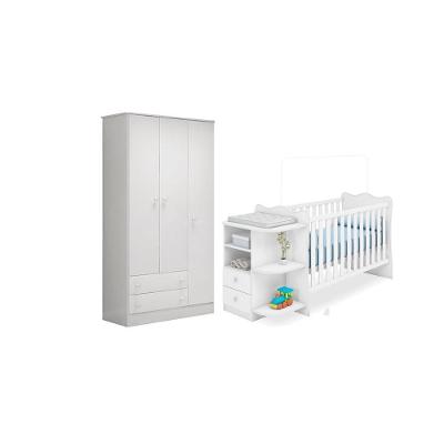 Guarda Roupa Doce Sonho E Berço Cantoneira Branco - Qmovi
